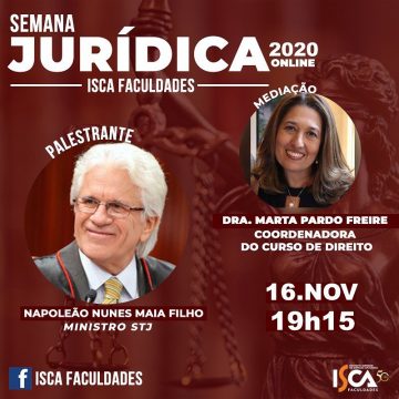 Abertura da Semana Jurídica do Isca, em Limeira, terá ministro do STJ