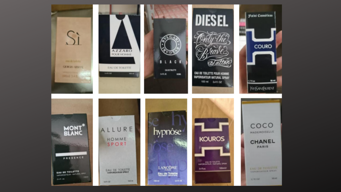Polícia Civil junta ao processo resultado final de perfumes falsos: 2,6 milhões de itens