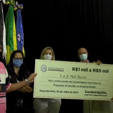 Cordeirópolis começa a pagar auxílio a 258 empreendedores