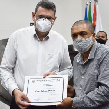 Câmara entrega moção a Adinan por ações na pandemia em Cordeirópolis