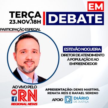 Programa “Em Debate” entrevista Estevão Nogueira, diretor de atendimento ao empreendedor em Limeira