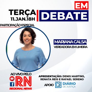 Programa “Em Debate” entrevista hoje Mariana Calsa, vereadora em Limeira