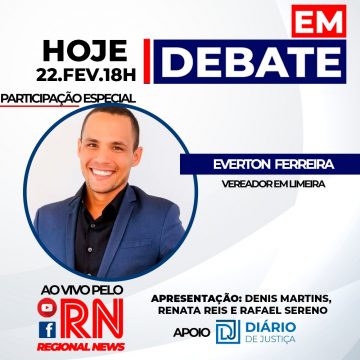 Programa “Em Debate” entrevista Everton Ferreira, vereador em Limeira