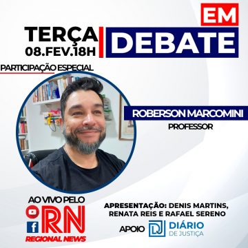 Programa “Em Debate” entrevista professor Roberson Marcomini sobre política e religião