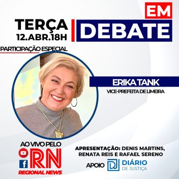 Programa “Em Debate” entrevista Erika Tank, vice-prefeita de Limeira