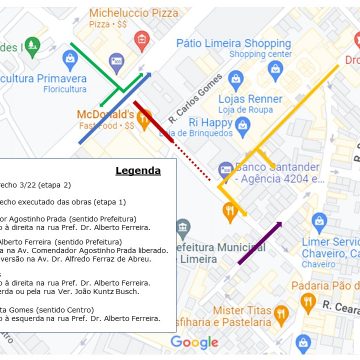 Obra de adutora tem nova etapa em Limeira: saiba como fica o trânsito na região da Prefeitura