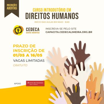 Cedeca de Limeira abre inscrições para curso de Direitos Humanos