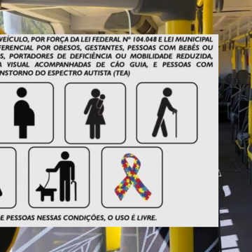Ônibus atendem lei de Limeira e reservam assentos para pessoas com autismo