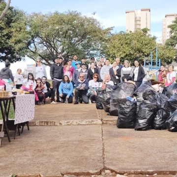 Ação do OSB-Limeira recolhe mais de 80 kg de lixo da região da Santa Casa