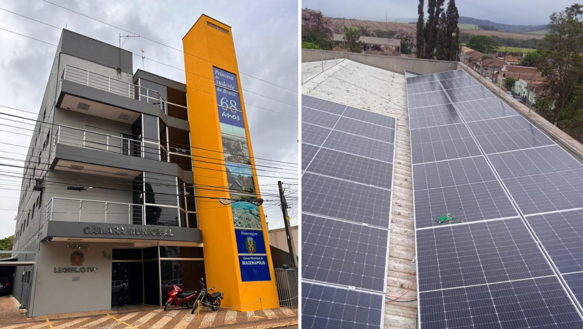 Com placas solares, Câmara de Iracemápolis estima pagar apenas o mínimo de energia
