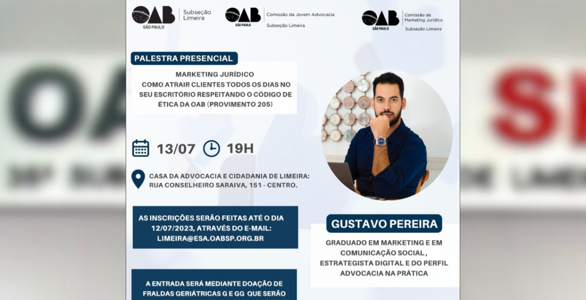 OAB Limeira promove palestra sobre marketing jurídico