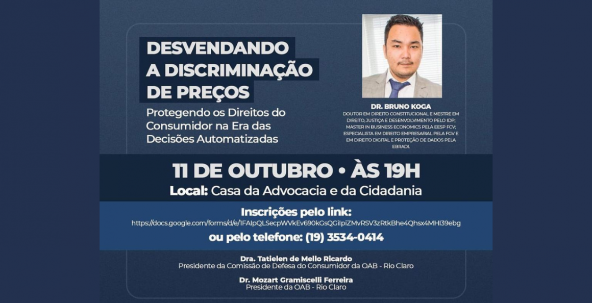 OAB Rio Claro promove palestra sobre discriminação de preços