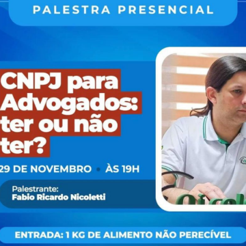 OAB Rio Claro promove palestra sobre CNPJ para advogados