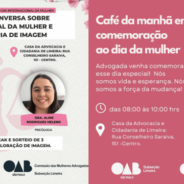 OAB Limeira realiza roda de conversa e café para celebrar o Dia da Mulher